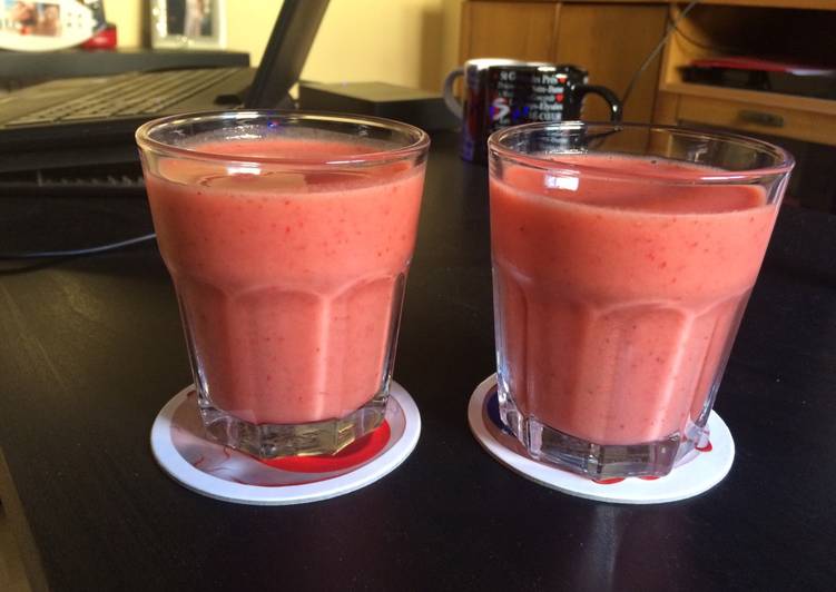 Smoothie fresa-plátano fresquito