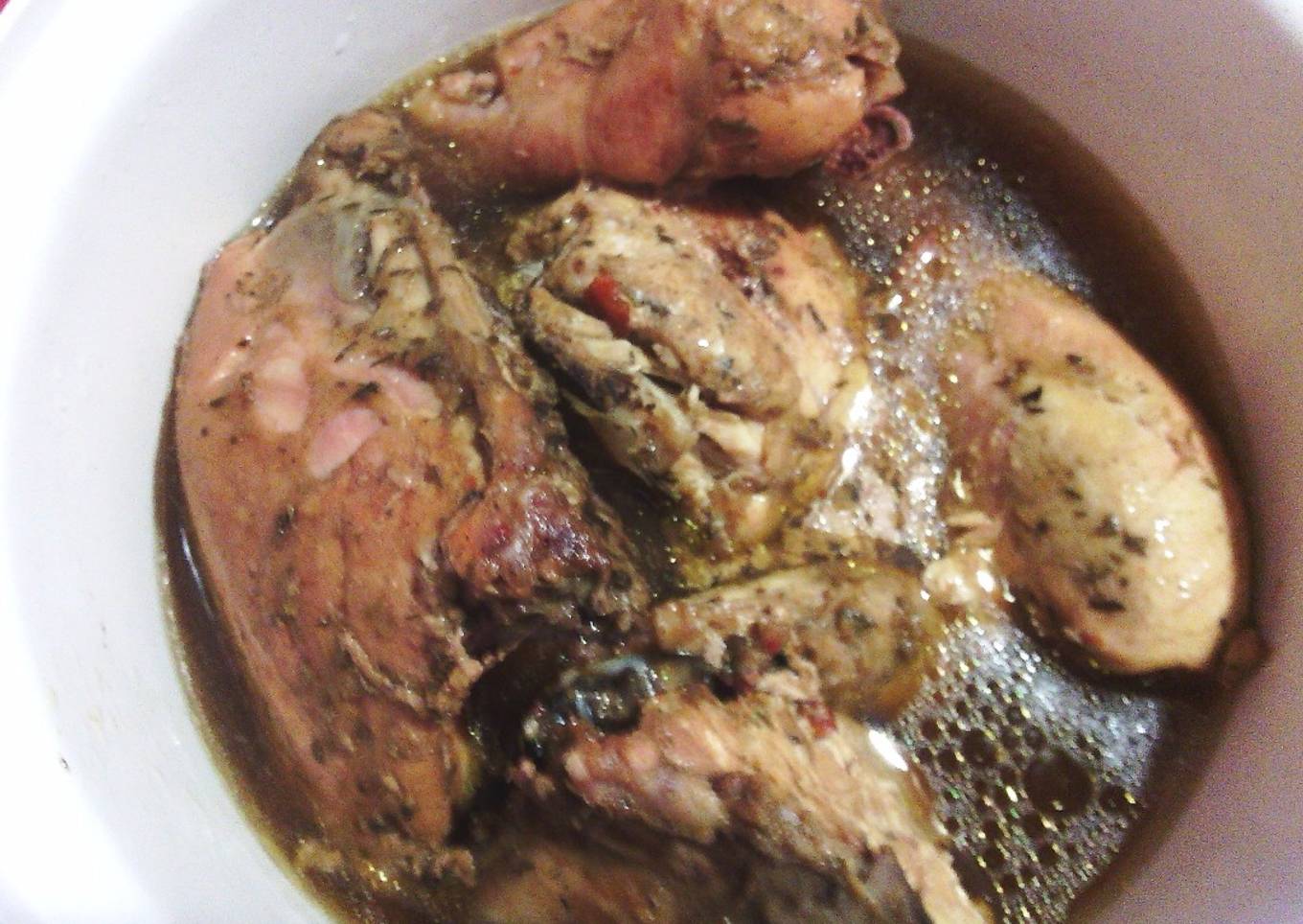 Muslos de Pollo Horneados a las Finas Hierbas