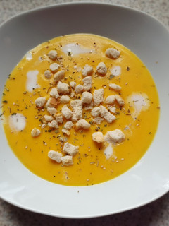 A picture of ซุป butternut squash (ฟักทองฝรั่ง).