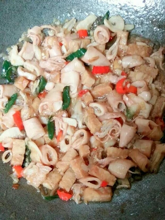 Cara Gampang Membikin Resep  Tumis cumi asin tempe saos tiram yang Enak, Bikin Ketagihan