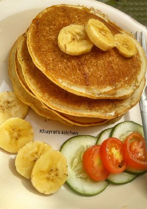 A picture of Eggless pancake.