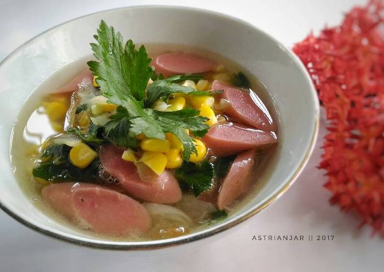 Recipe: Yummy Sop Jagung Sosis Simple #postingrame²_sop