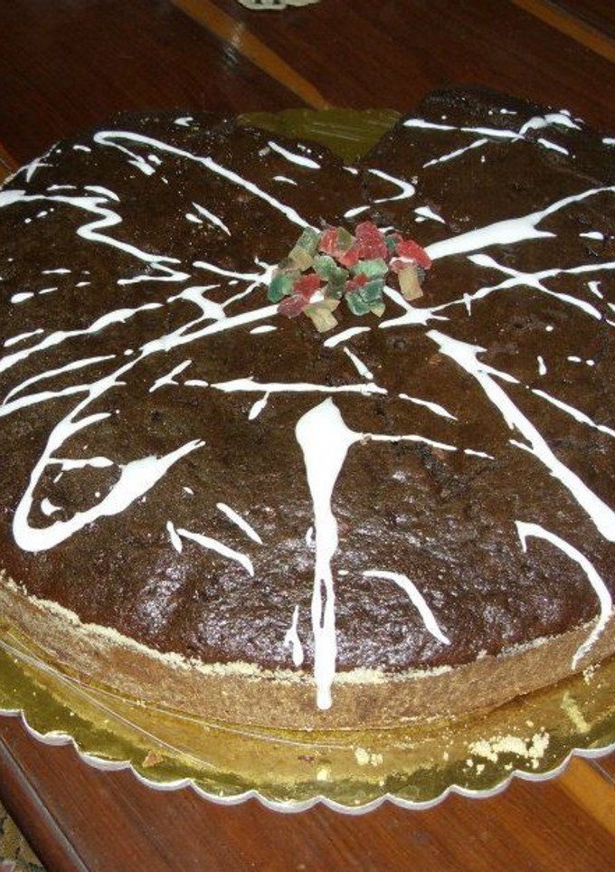 Una foto de Torta negra de Navidad
