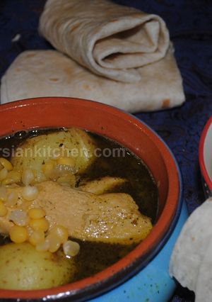 عکسی از دستور آبگوشت مرغ آذری