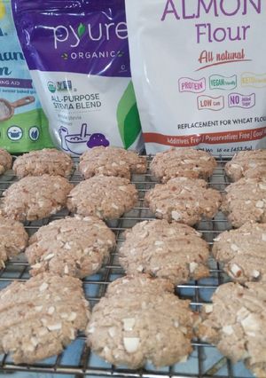 A picture of Sugar free Keto Almond Spice cookies.