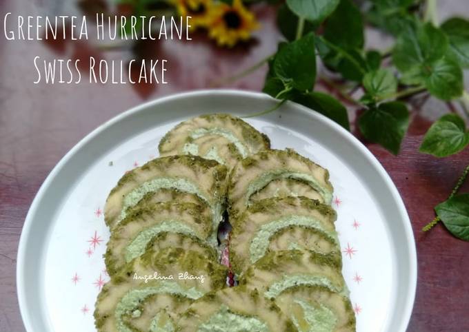Wajib coba! Bagaimana cara membuat GreenTea Hurricane Swiss RollCake  sempurna