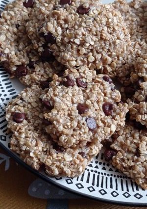 Banános-csokis zabkeksz recept fotója