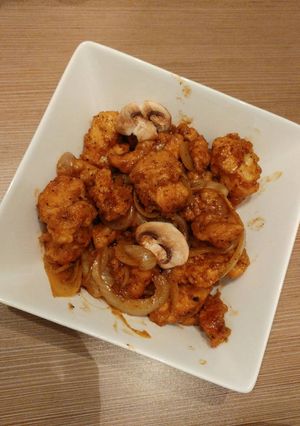 Foto resep Ayam fillet jamur tepung lada hitam