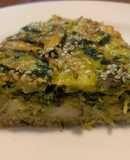 TARTA de ZUCCHINI, KALE y CHAMPIÑONES (sin gluten)