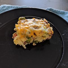 A picture of Bacon & Asparagus Breakfast Casserole.