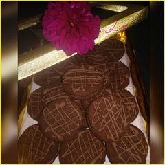 A picture of Double chocolate delight cookies 🍫🍪.