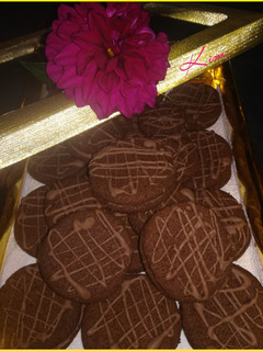A picture of Double chocolate delight cookies 🍫🍪.