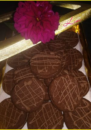 A picture of Double chocolate delight cookies 🍫🍪.