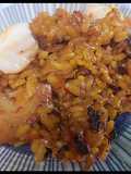 Paella de rape y sepia