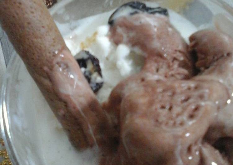 Resep Ice cream chocolatos n vanilla raisin, Enak Banget