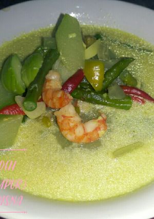 Foto resep Sayur Lodeh (isi labu siam, udang, kacang panjang dan pete)