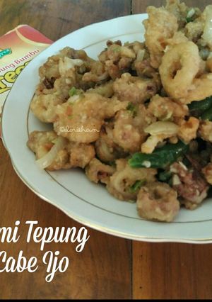 Foto resep Cumi Tepung Cabe Ijo