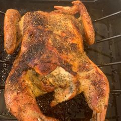 A picture of Greek Rotisserie Chicken.