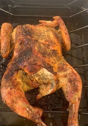 A picture of Greek Rotisserie Chicken.