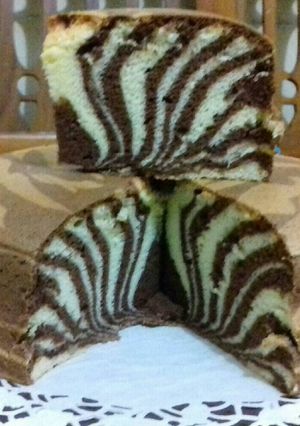 Foto resep Ogura zebra 4 telur...kekecilan loyang😂