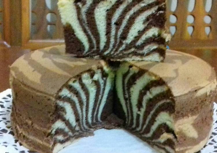 Resep Ogura Zebra 4 Telur Kekecilan Loyang Anti Gagal Resep Kue Com