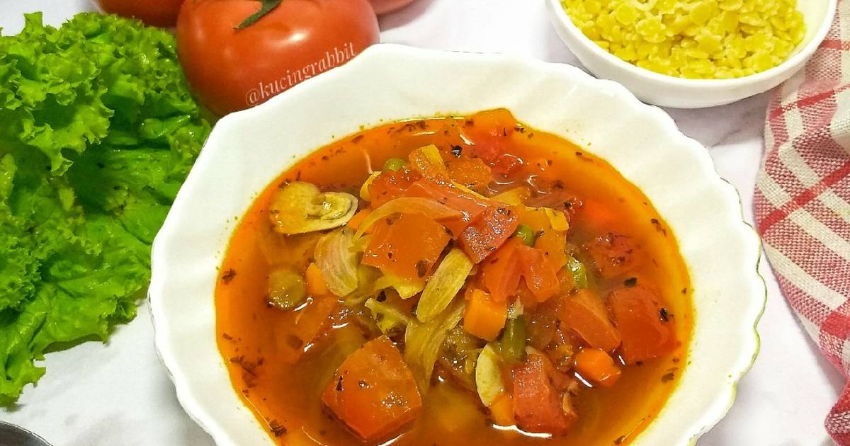11 resep sup minestrone enak dan sederhana - Cookpad