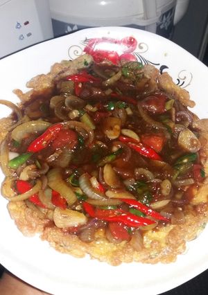 Foto resep Telur dadar saos teriyaki