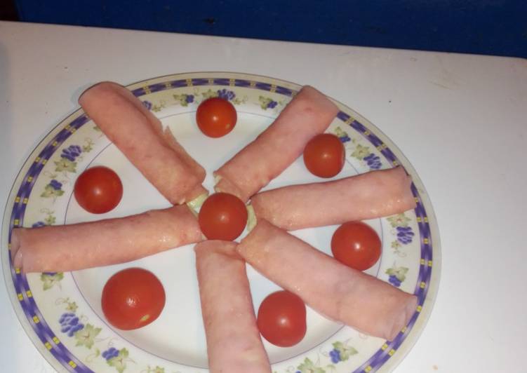 Rollitos de jamón York y queso👩🍳👌