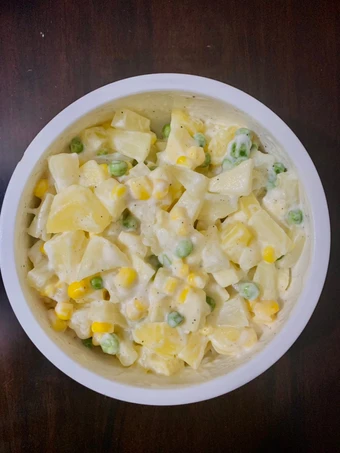 Easy Steps to Make Recipe Creamy potato corn and pea salad that is Can Pamper Your Tongue, Delicious}