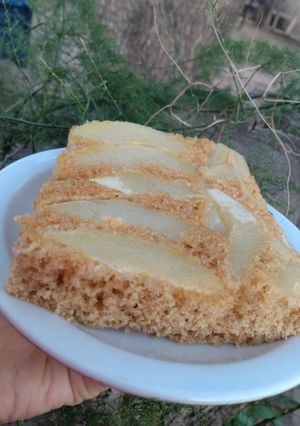 Una foto de 🍐Tarta integral invertida de peras🍐