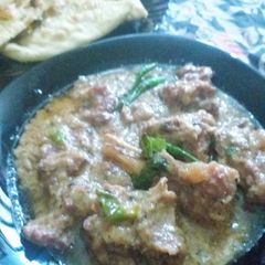 Mutton white korma A picture of Mutton white korma.