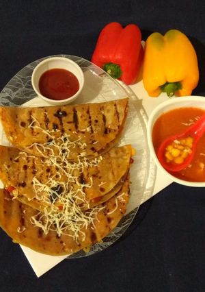 A picture of Veg quesadillas.