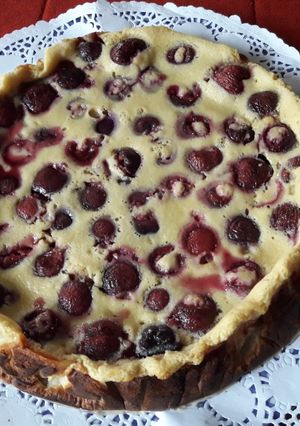 Una foto de Tarta de cerezas o Clafoutis de cerezas