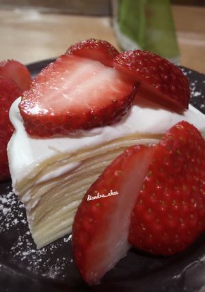Foto resep Strawberry mille crepe
