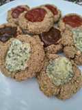 Galletitas Pepas de Avena y Harina Integral con Roquefort, Membrillo y Dulce de Leche