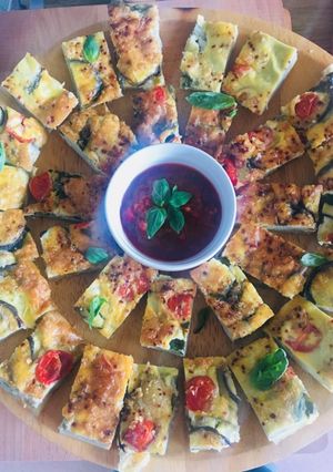A picture of Party size frittata bites.