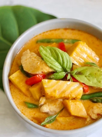 Easy Steps Prepare|Recipe} Thai red curry with pumpkin 🎃 Anti-Fail