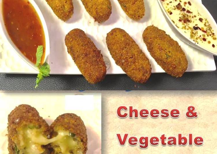 Cheesy Vegetable Croquettes With LeftOver Roti