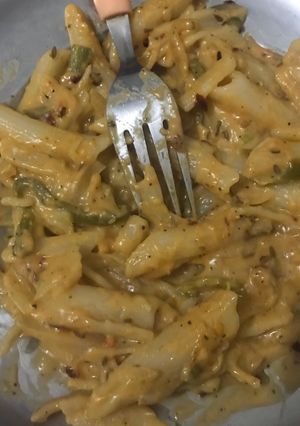 A picture of Pink sauce pasta.