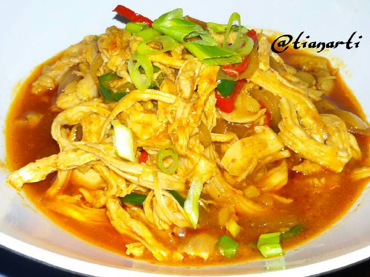 Resep Ayam suwir pedas manis yang Enak