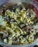 Lengua a la limoneta con ajo, cebolla y huevo