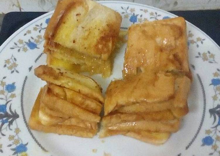 Healthy honey toast specials (Roti bakar madu spesial)