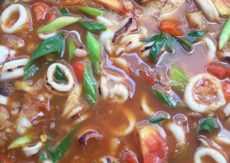 Langkah Mudah untuk meracik Cumi Saos Padang - Super Pedas, Enak Banget