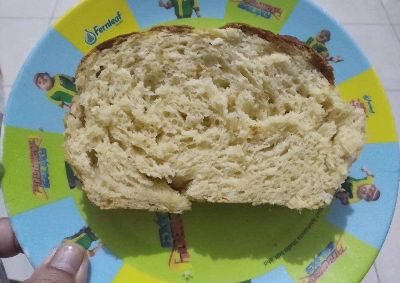 Roti buatan sendiri yang ringan dan lembut