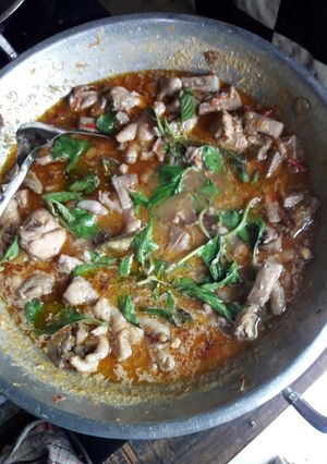 Foto resep Sayur nangka ceker sayap ayam kemangi pedas