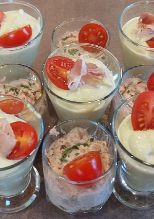 Une photo de Verrine d'asperges et de thon
