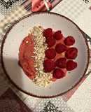 Raspberry polenta