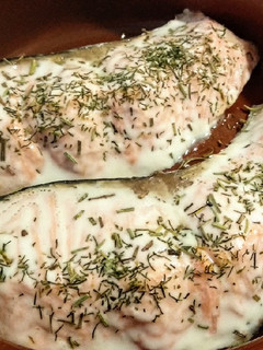Una foto de Salmón al horno