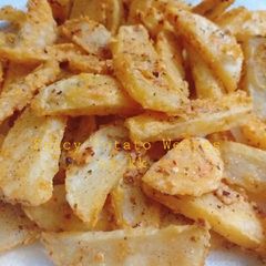 A picture of Spicy potato wedges.