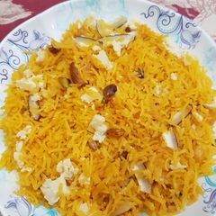 A picture of Zarda chawal.